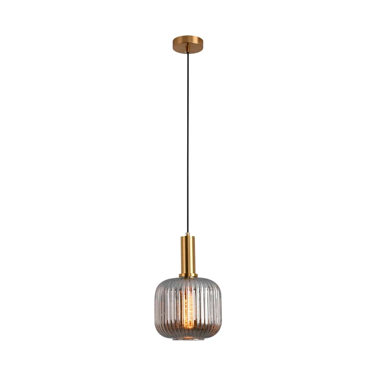 Luminaria Lampara aplique colgante oval 25 cm smoke