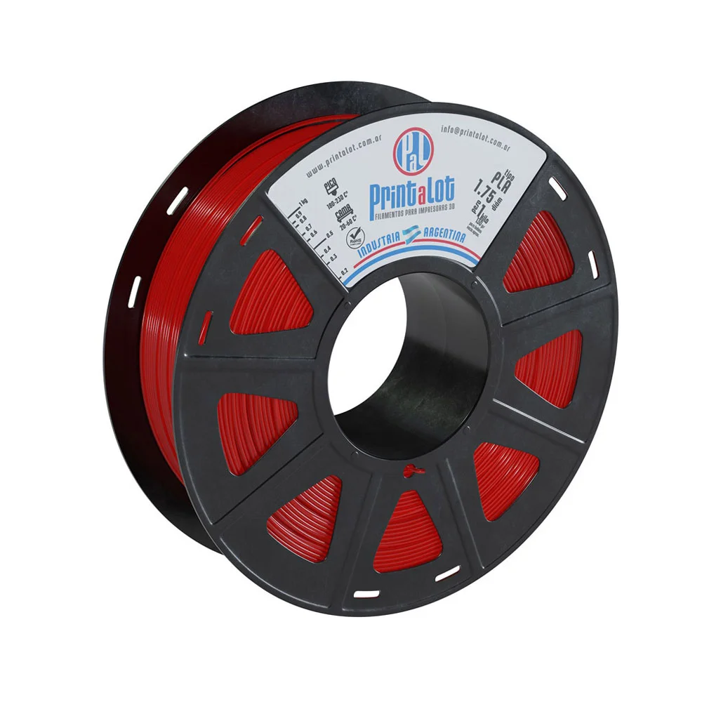 ROJO TRANSLUCIDO PLA 250 gr PrintaLot Filamento 3D DIAMETRO 1,75mm 250 gr