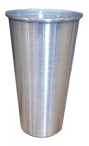 MOD1 1Litro VASO FERNETERO LISO SIN STL ALUMINIO,(LAS MEDIDAS PUEDEN VARIAR)