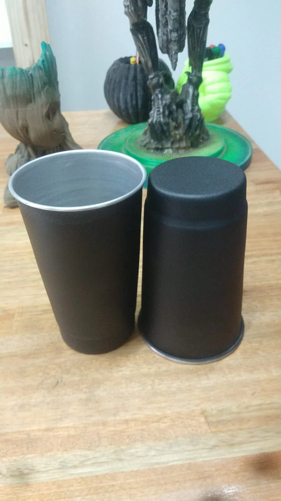 Negro 1l mod2 VASO ALUMINIO LASERABLE FERNETERO LISO Cant1 (LAS MEDIDAS VARIAN)